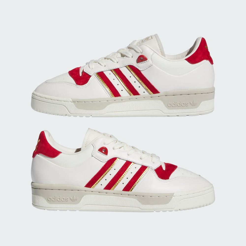 Basket Adidas Rivalry 86 Low Blanche Rouge Homme | ZFI-52057643