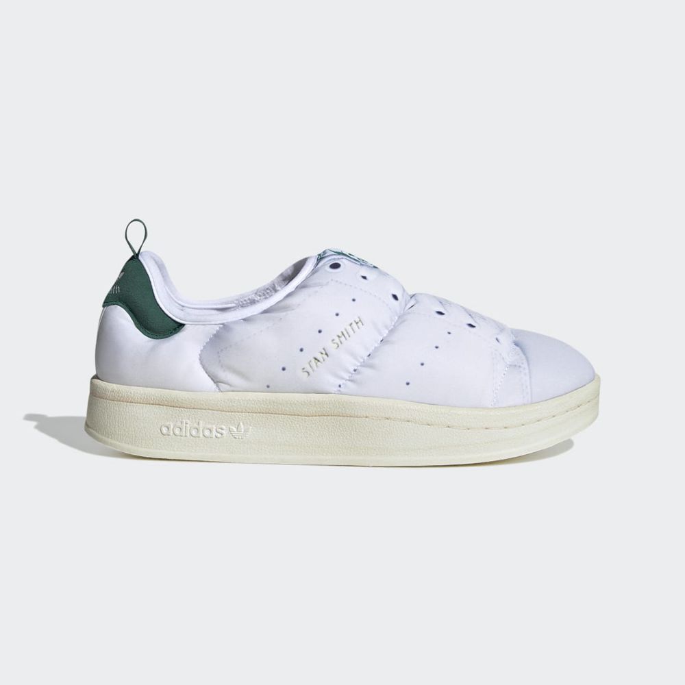 Basket Adidas Puffylette Stan Smith Blanche Vert Doré Homme | UUM-16830909