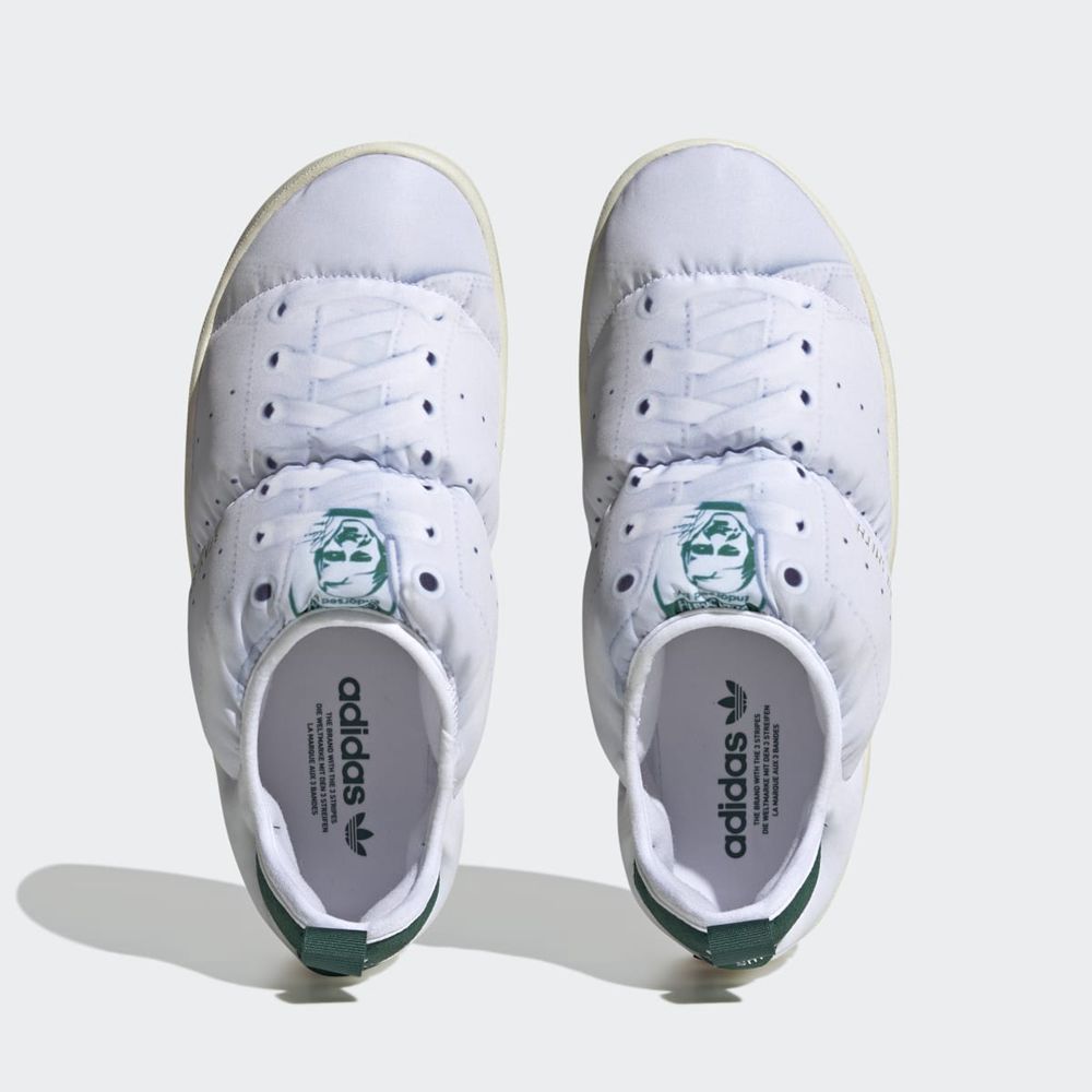 Basket Adidas Puffylette Stan Smith Blanche Vert Doré Homme | UUM-16830909