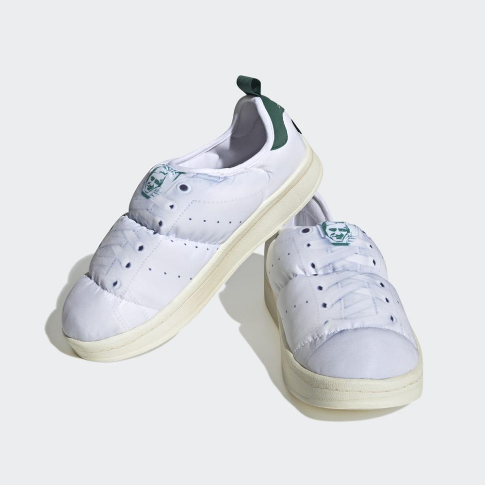 Basket Adidas Puffylette Stan Smith Blanche Vert Doré Homme | UUM-16830909