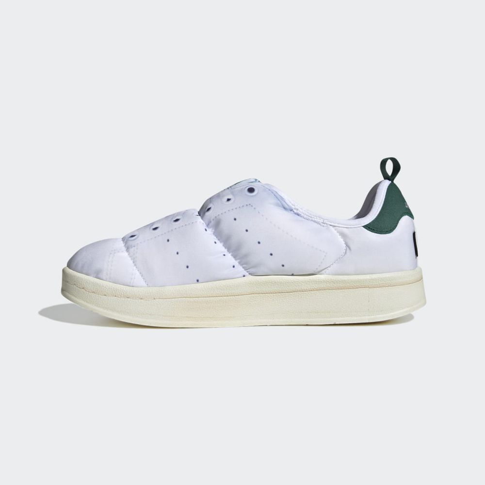 Basket Adidas Puffylette Stan Smith Blanche Vert Doré Homme | UUM-16830909