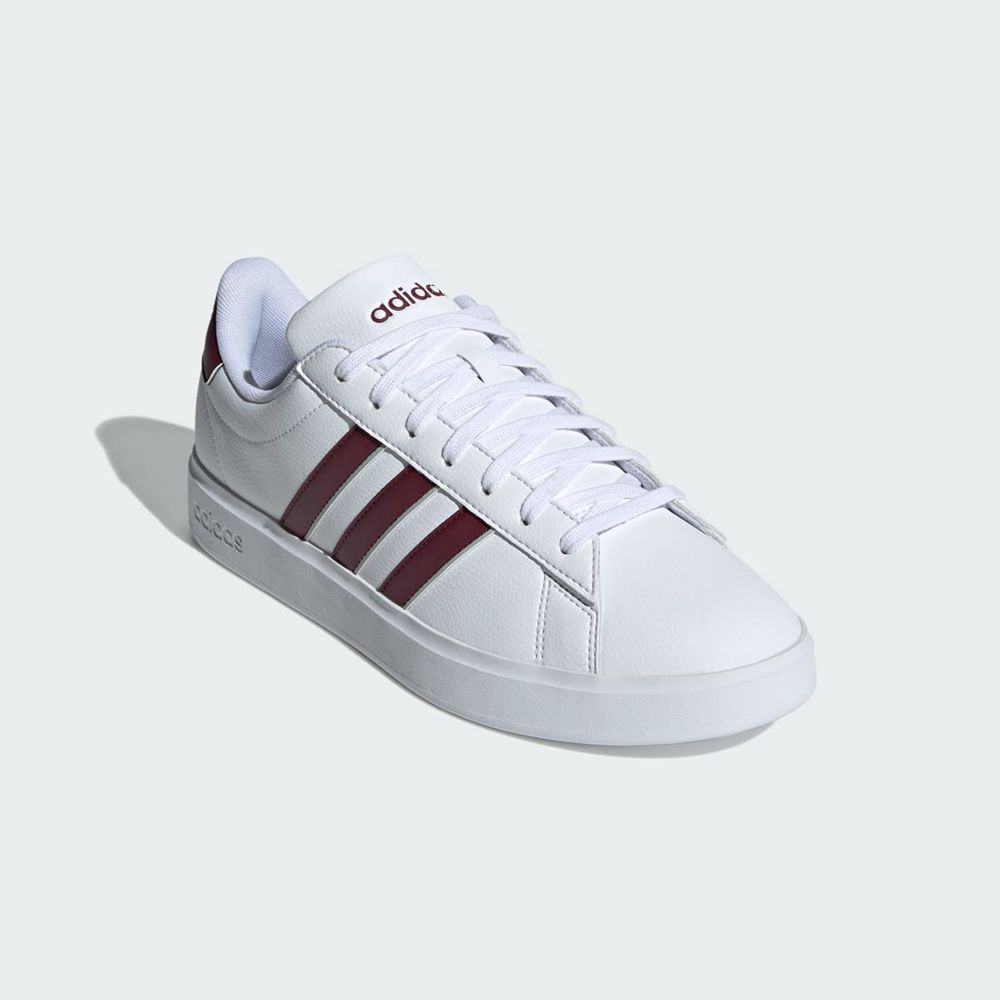 Basket Adidas Grand Court Blanche Bordeaux Grise Homme | SLM-38104599