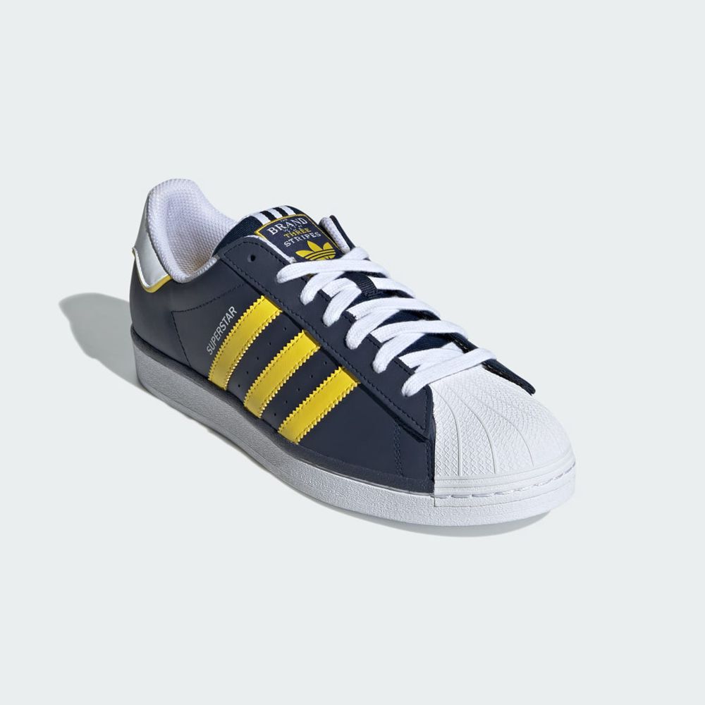 Basket Adidas Superstar Bleu Marine Jaune Blanche Homme | NTW-66345674