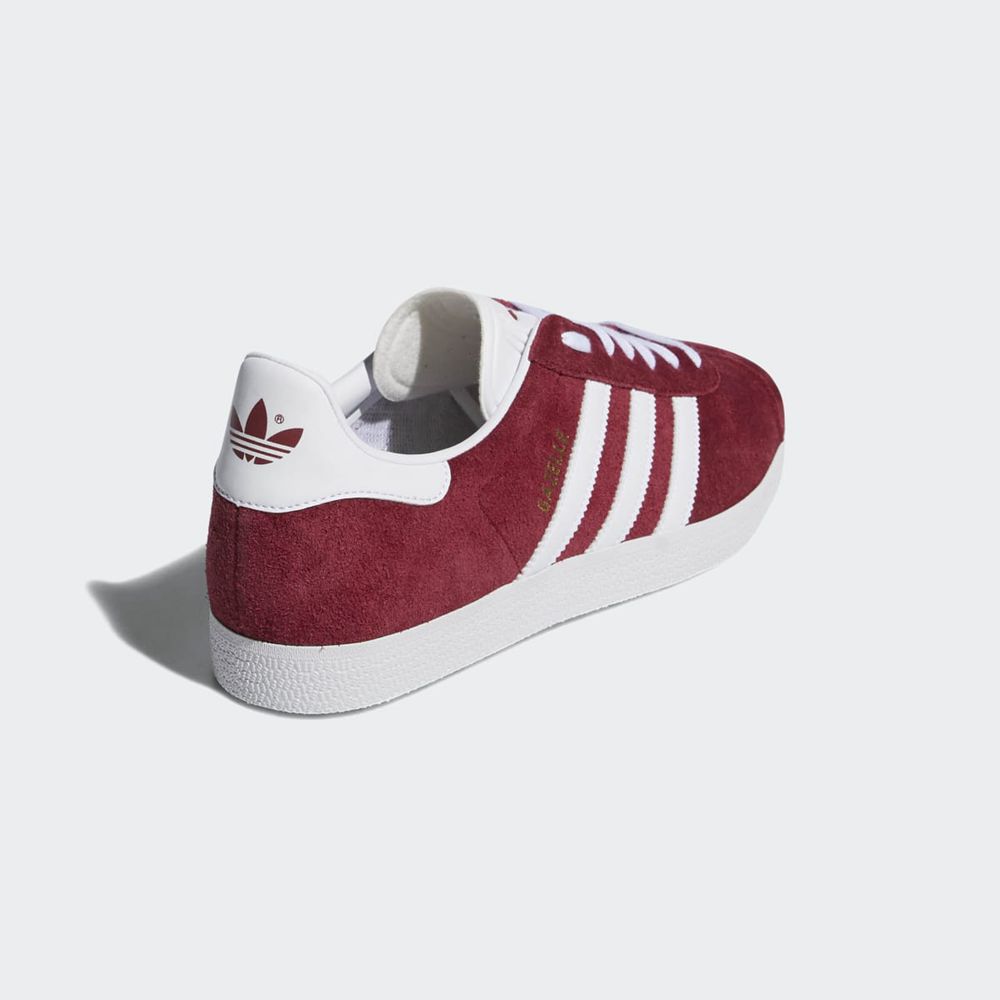 Basket Adidas Gazelle Bordeaux Blanche Doré Homme | EHI-77958786