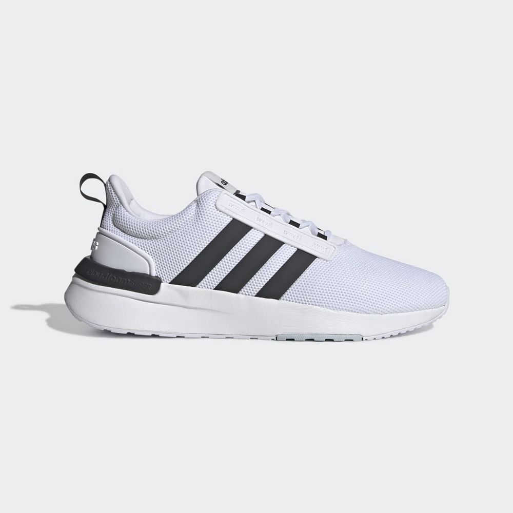 Basket Adidas Racer TR21 Blanche Grise Noir Homme | YRU-24443495