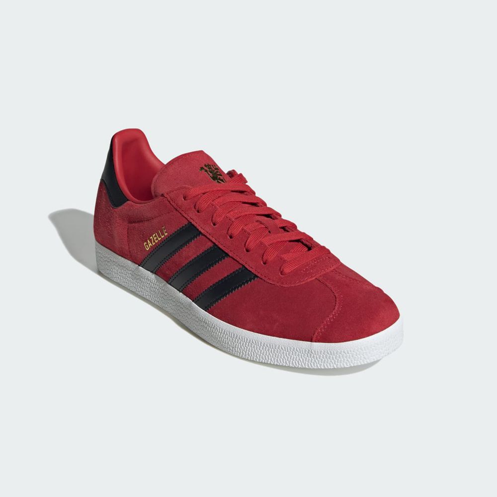 Basket Adidas Gazelle Manchester United Rouge Noir Blanche Homme | NQN-50674406