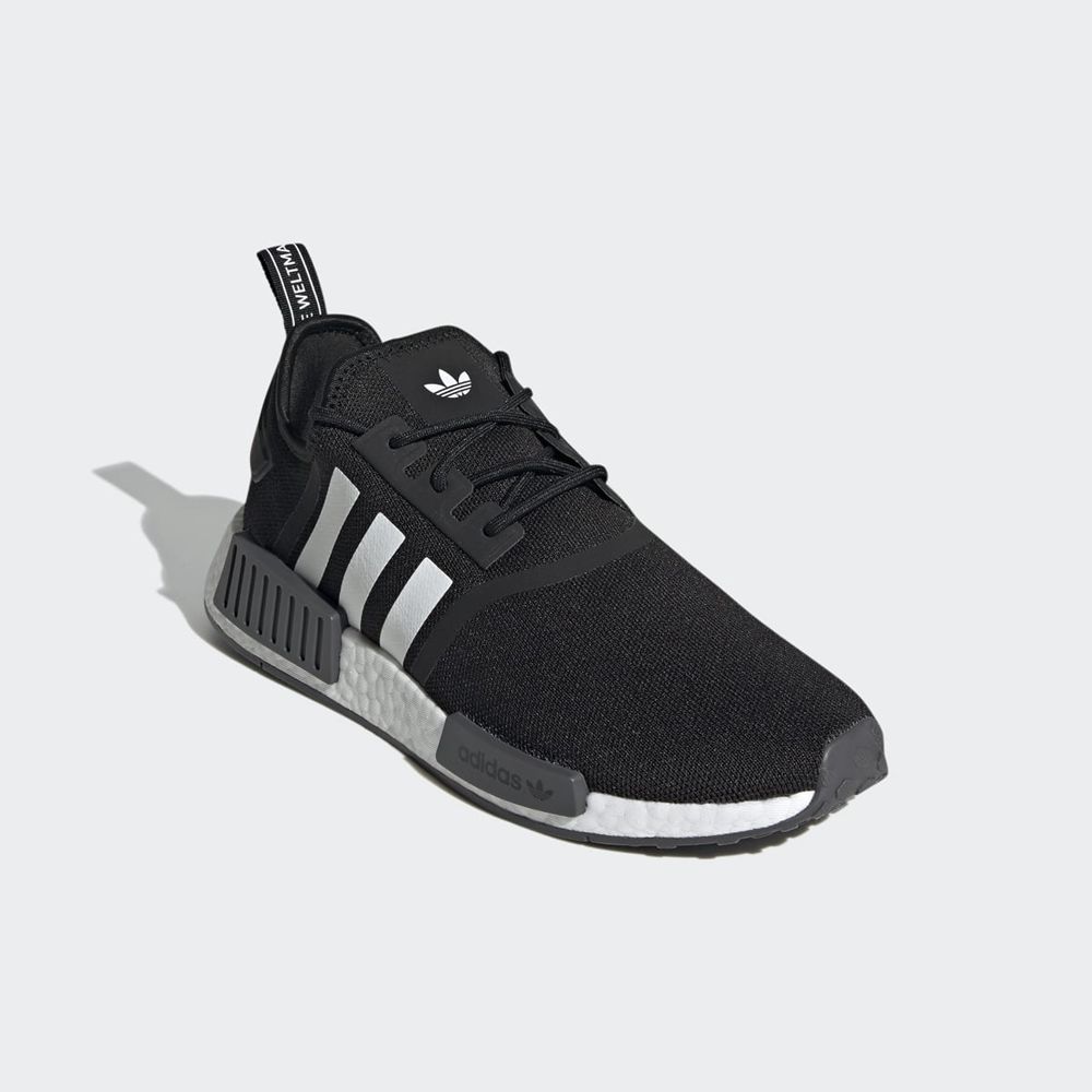 Basket Adidas NMD_R1 Noir Blanche Grise Homme | SDY-80956243