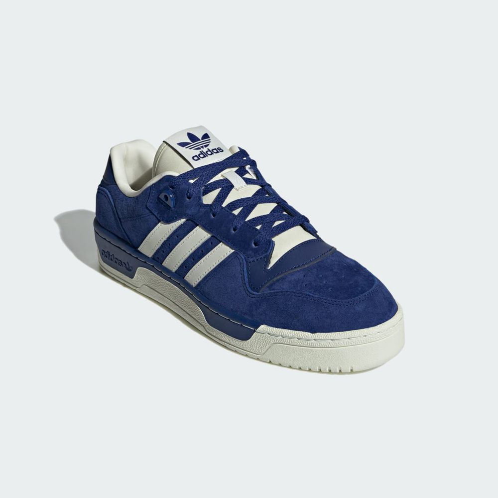 Basket Adidas Rivalry Low Bleu Blanche Homme | LEO-33124193