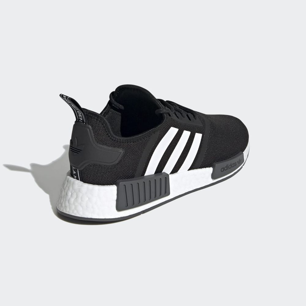 Basket Adidas NMD_R1 Noir Blanche Grise Homme | SDY-80956243