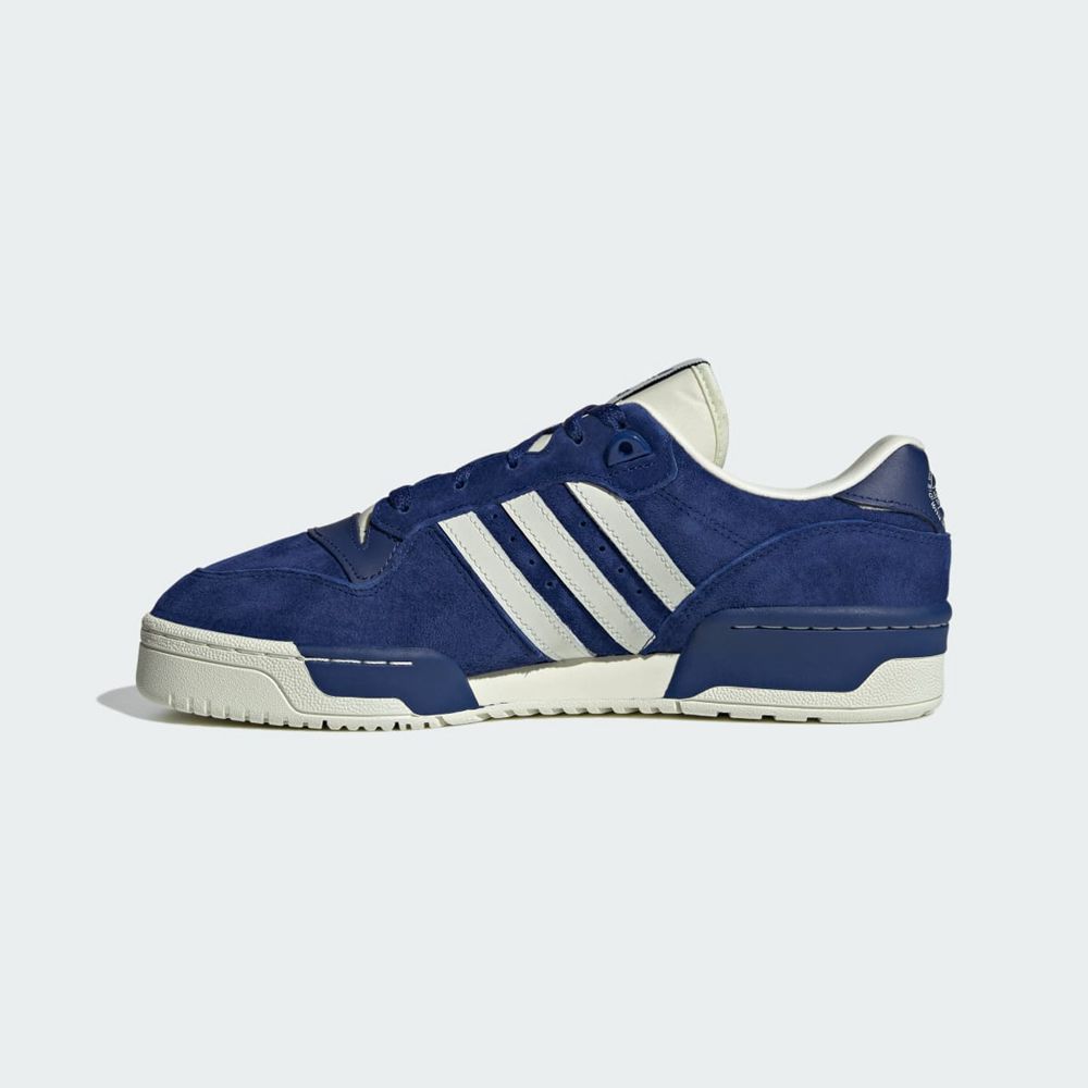 Basket Adidas Rivalry Low Bleu Blanche Homme | LEO-33124193