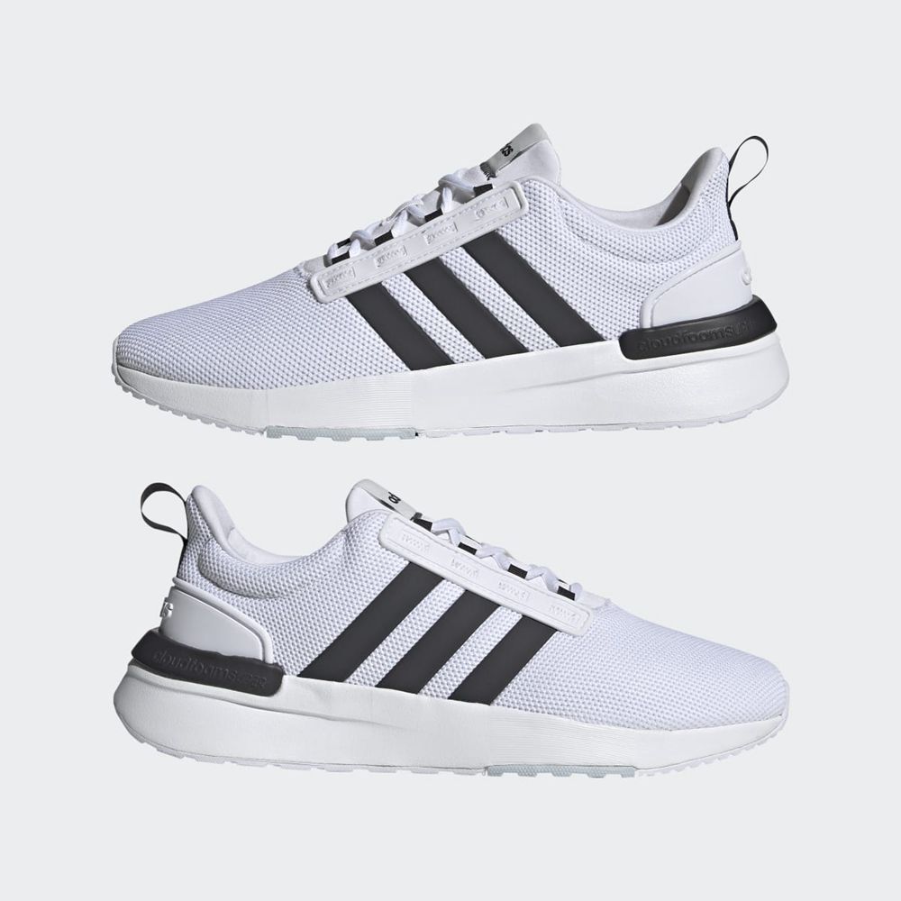 Basket Adidas Racer TR21 Blanche Grise Noir Homme | YRU-24443495