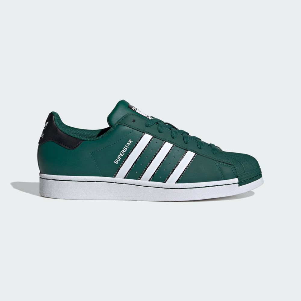 Basket Adidas Superstar Vert Blanche Noir Homme | IUZ-07331869