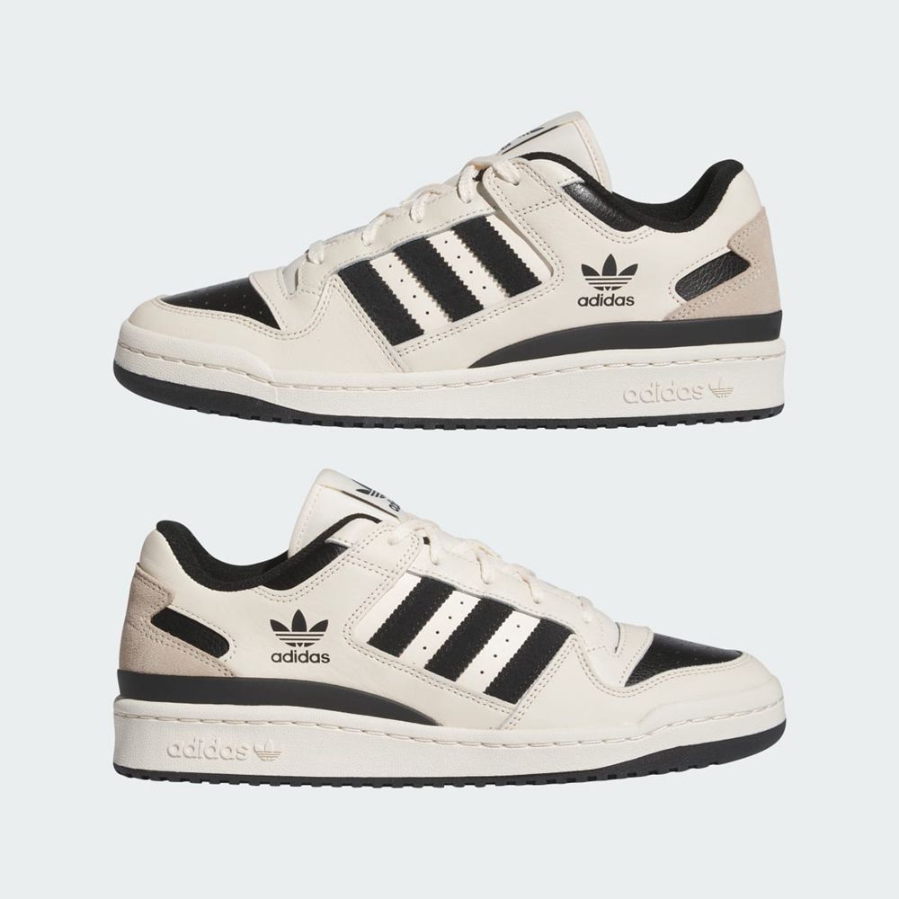 Basket Adidas Forum Low CL Blanche Noir Beige Homme | IUU-40874811