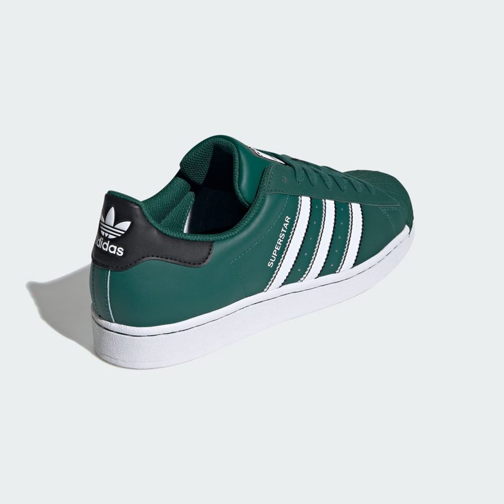 Basket Adidas Superstar Vert Blanche Noir Homme | IUZ-07331869