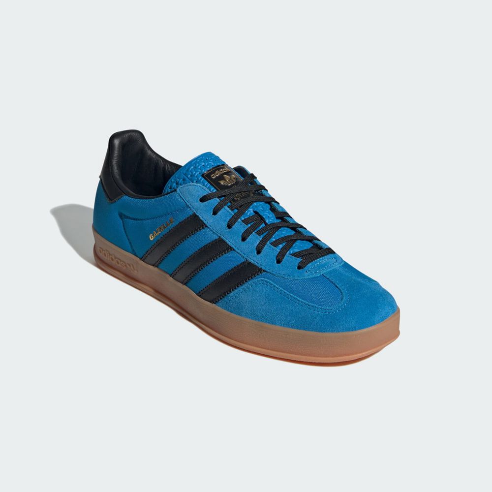 Basket Adidas Gazelle Indoor Bleu Noir Homme | WSB-00441400