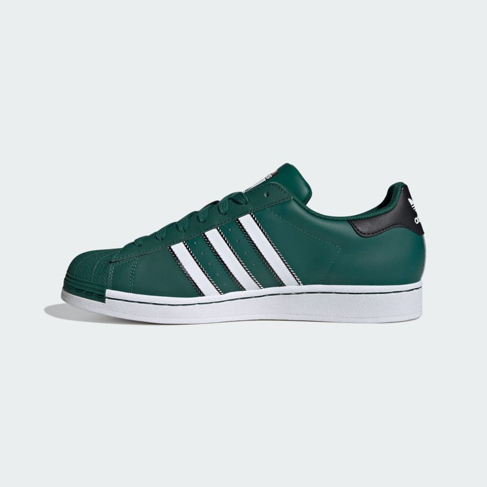 Basket Adidas Superstar Vert Blanche Noir Homme | IUZ-07331869