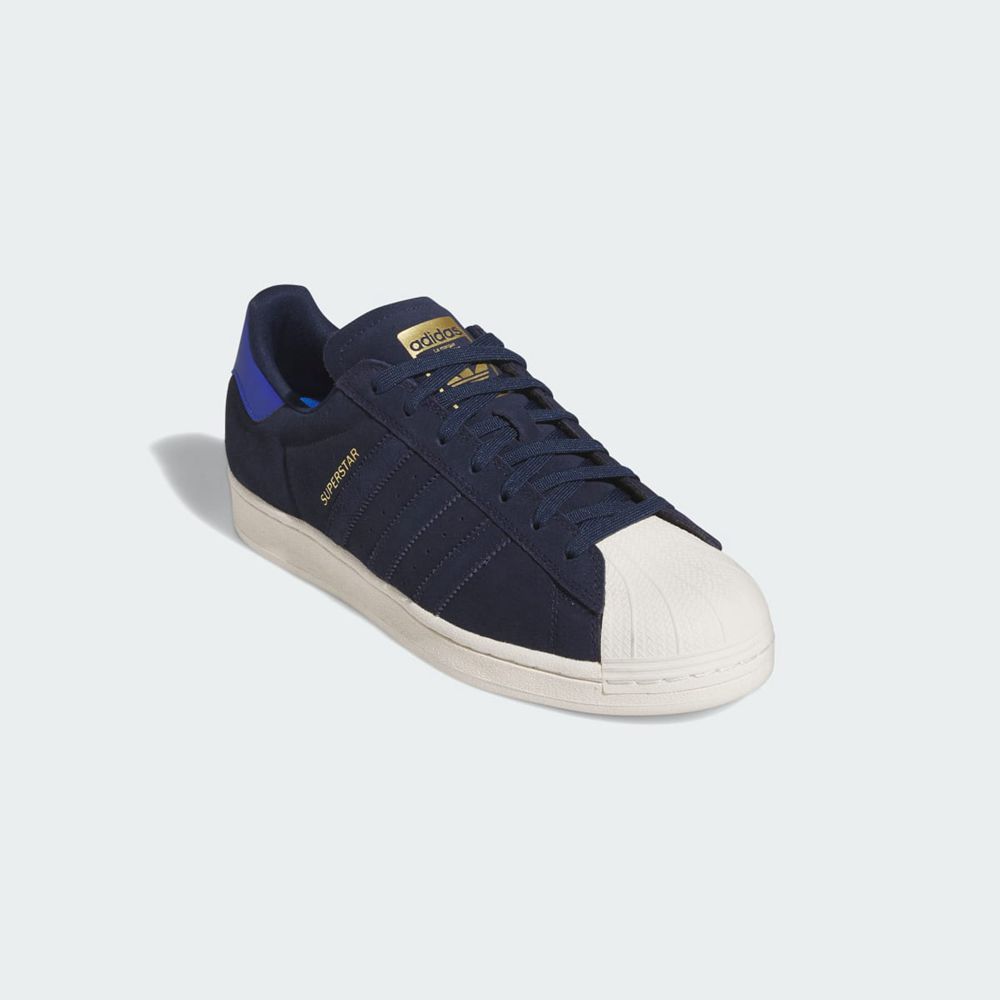 Basket Adidas Superstar ADV Bleu Marine Bleu Doré Homme | MNY-49570562