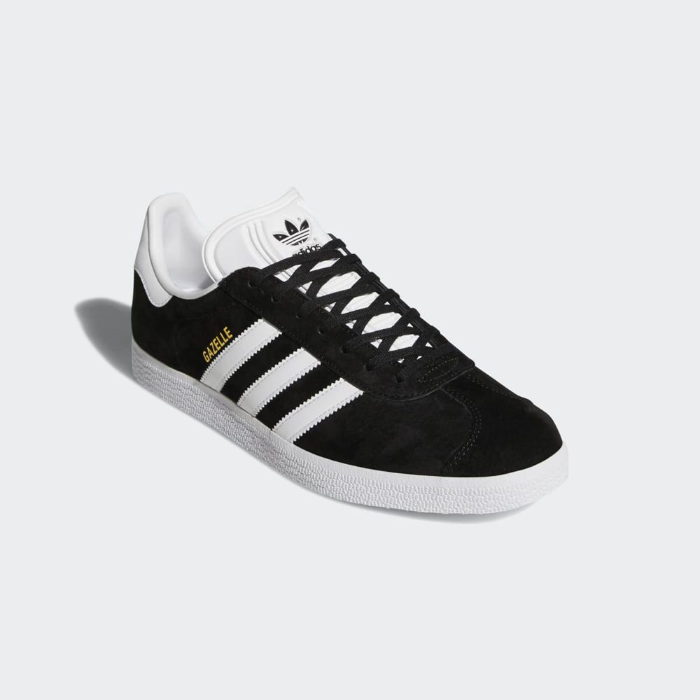 Basket Adidas Gazelle Noir Blanche Doré Homme | GCI-06628566