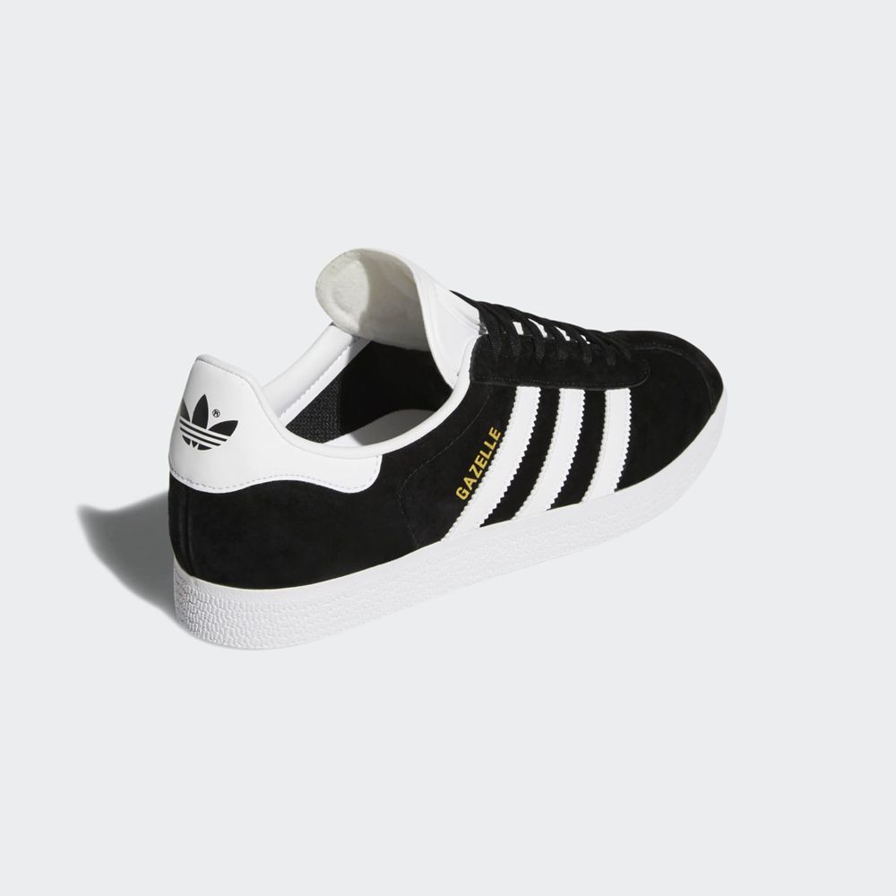 Basket Adidas Gazelle Noir Blanche Doré Homme | GCI-06628566