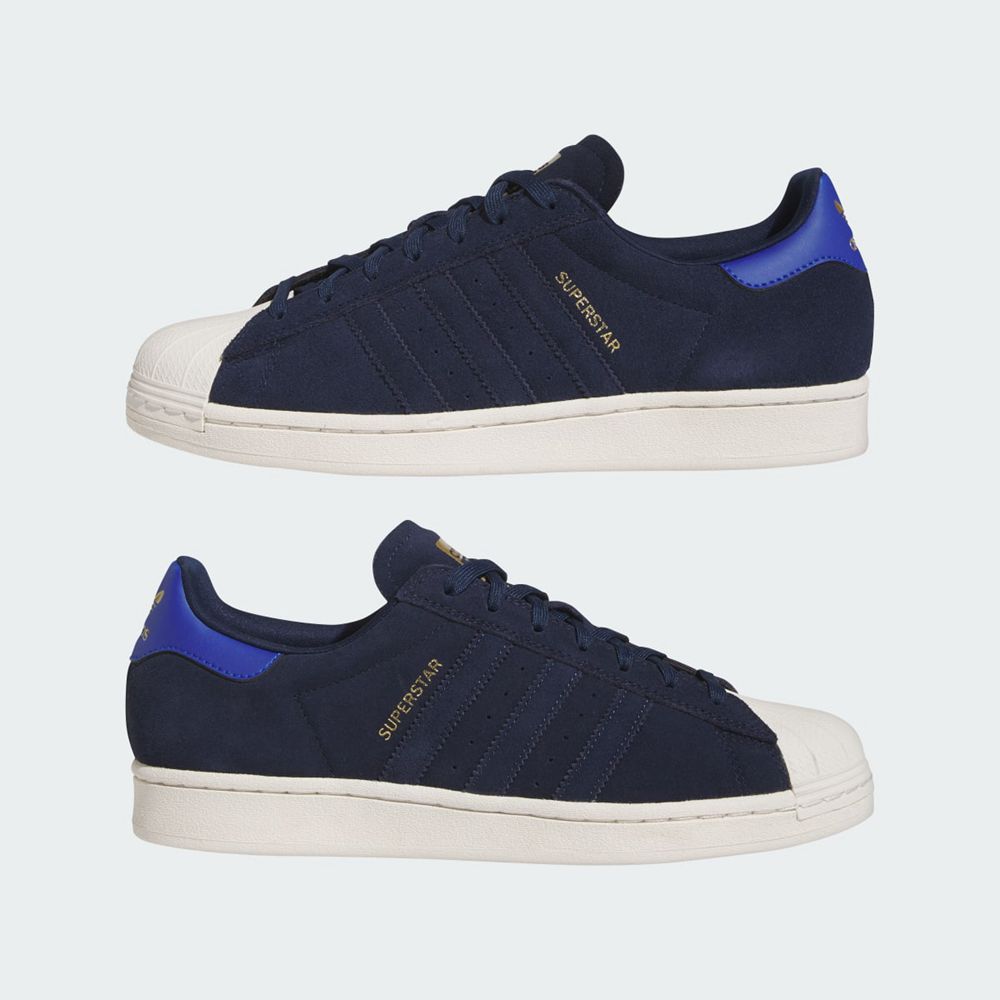 Basket Adidas Superstar ADV Bleu Marine Bleu Doré Homme | MNY-49570562