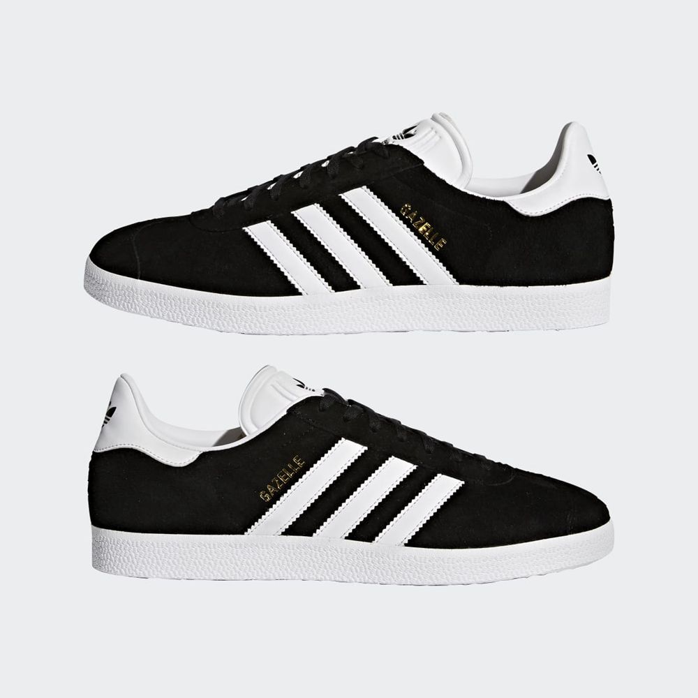 Basket Adidas Gazelle Noir Blanche Doré Homme | GCI-06628566