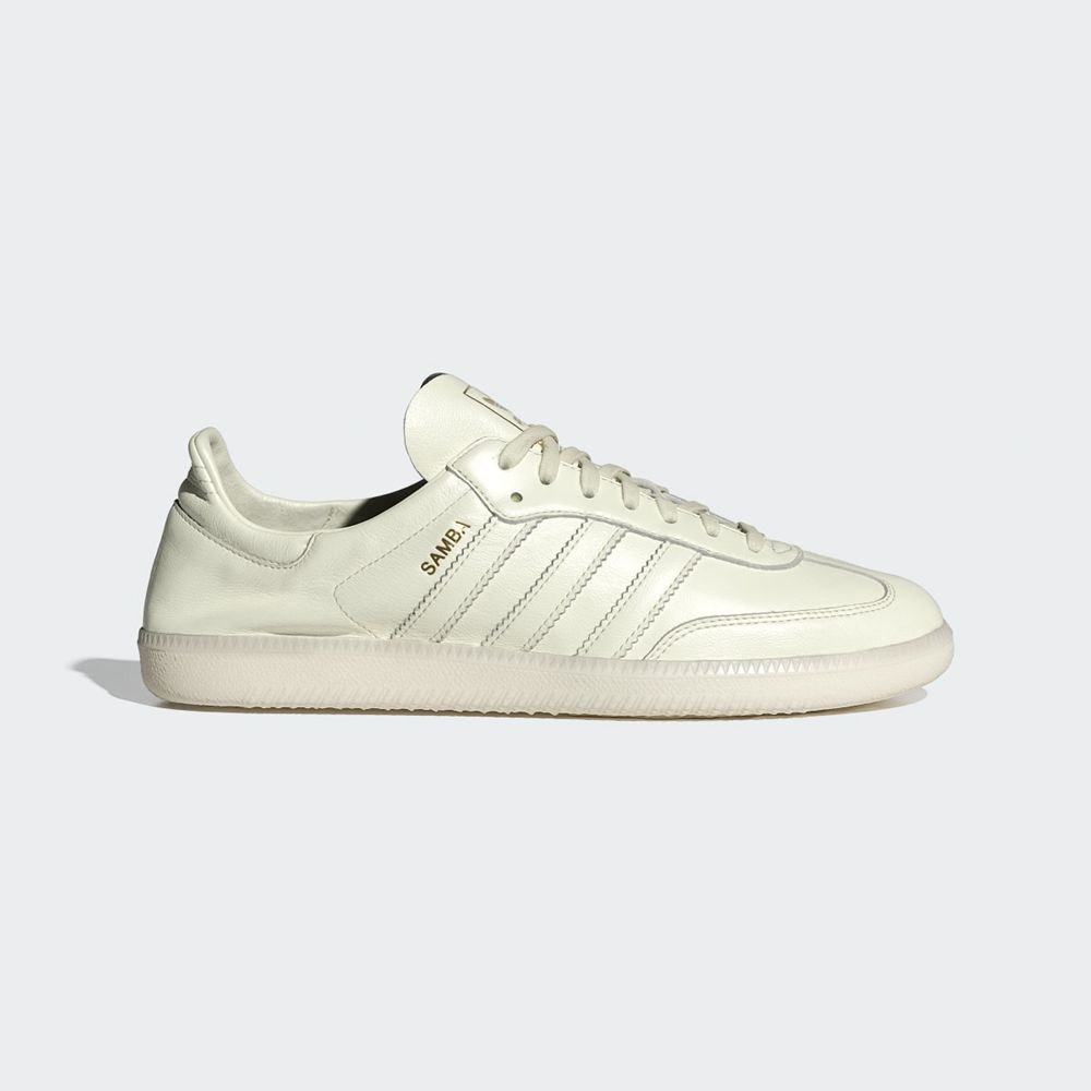 Basket Adidas Samba Decon Blanche Doré Homme | XAD-78901024