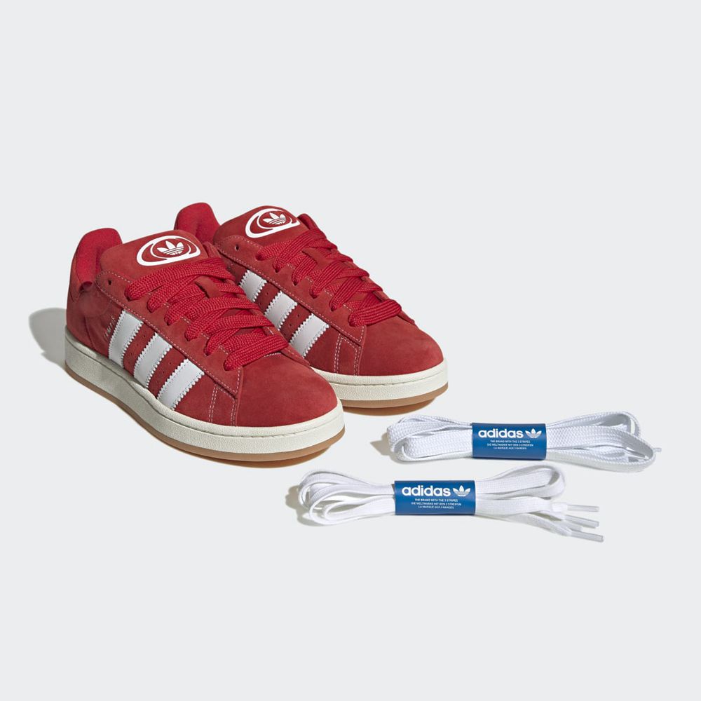 Basket Adidas Campus 00s Rouge Blanche Homme | EEV-53704258