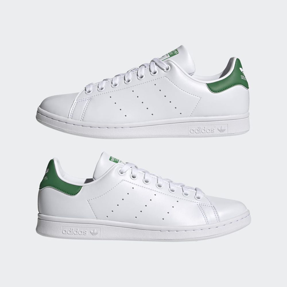 Basket Adidas Stan Smith Blanche Vert Homme | SXO-50647707