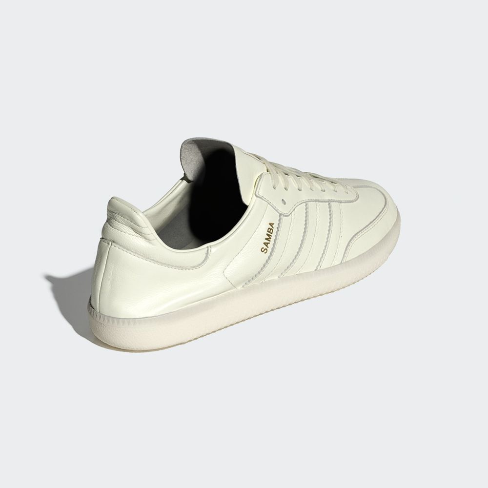 Basket Adidas Samba Decon Blanche Doré Homme | XAD-78901024