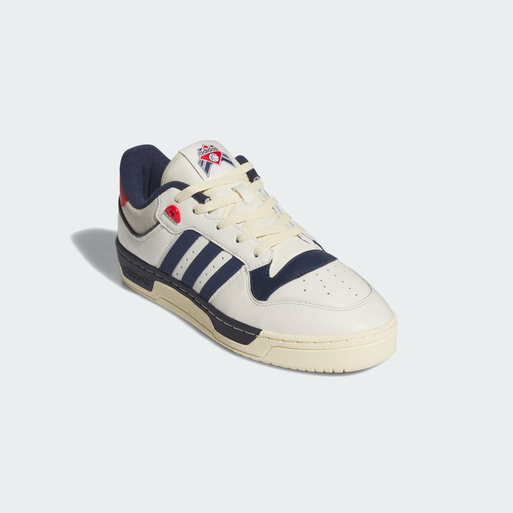 Basket Adidas Rivalry 86 Low Blanche Bleu Marine Rouge Homme | HBD-70742799