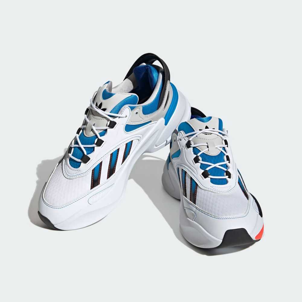 Basket Adidas Ozmorph Blanche Bleu Noir Homme | IRN-56422289