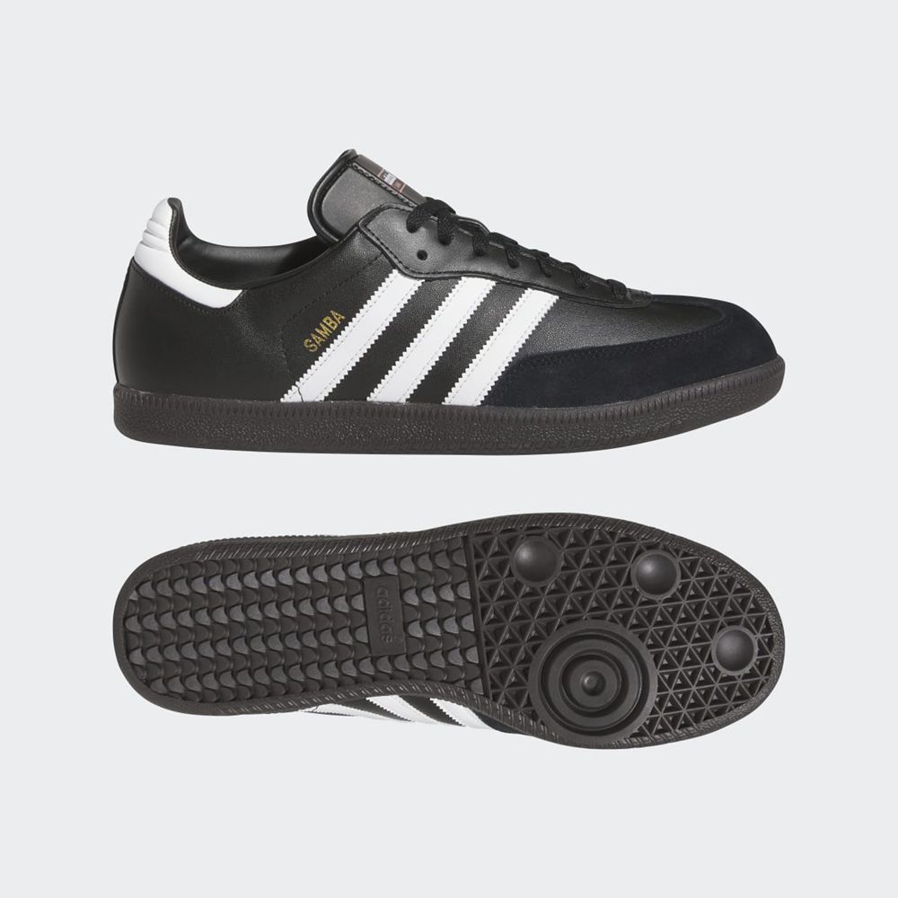 Basket Adidas Samba Leather Noir Blanche Homme | AAY-79671213