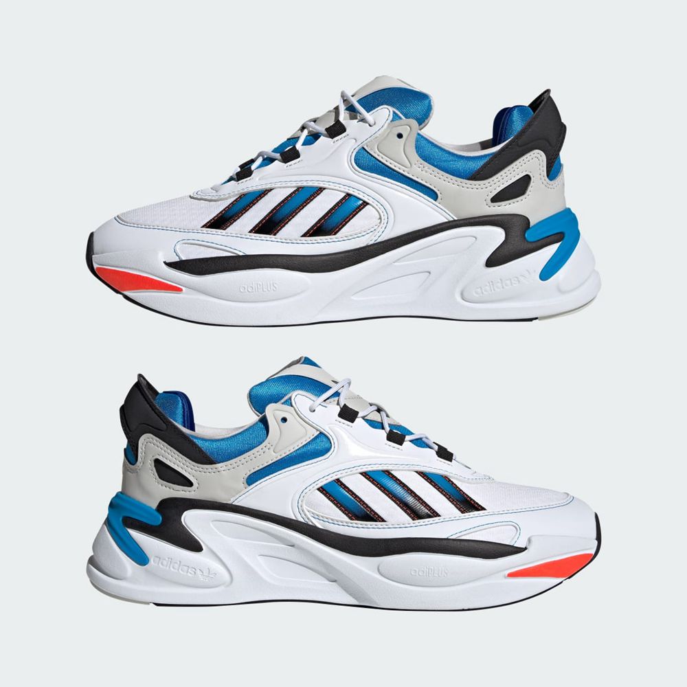 Basket Adidas Ozmorph Blanche Bleu Noir Homme | IRN-56422289