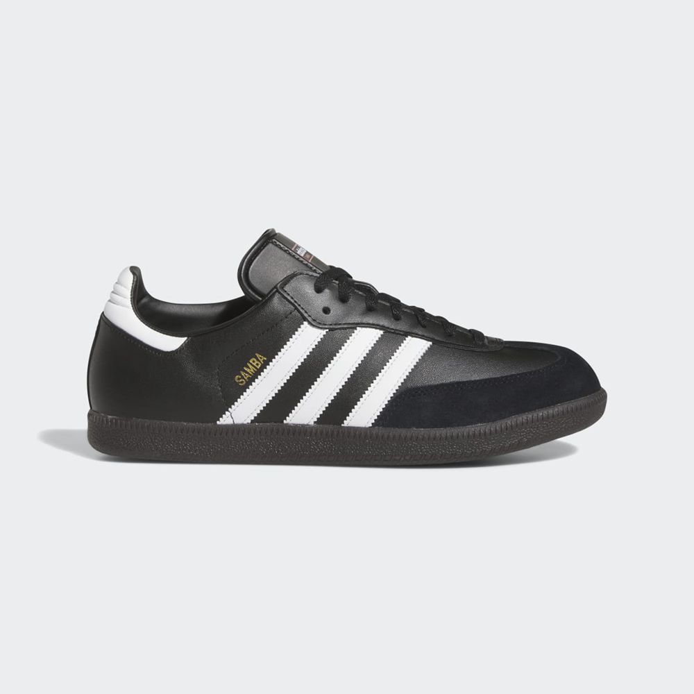 Basket Adidas Samba Leather Noir Blanche Homme | AAY-79671213