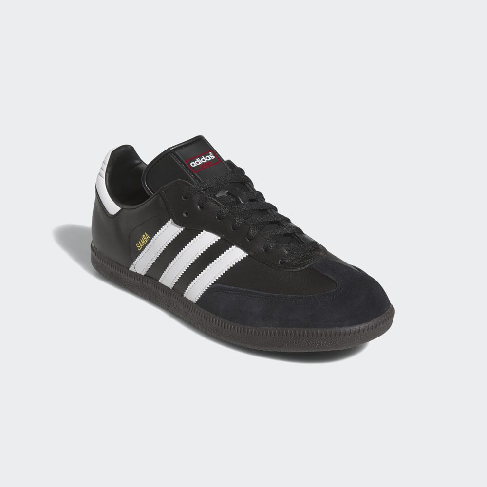 Basket Adidas Samba Leather Noir Blanche Homme | AAY-79671213