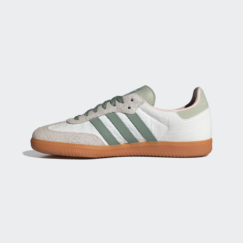 Basket Adidas Samba OG Blanche Vert Homme | VBH-73698006