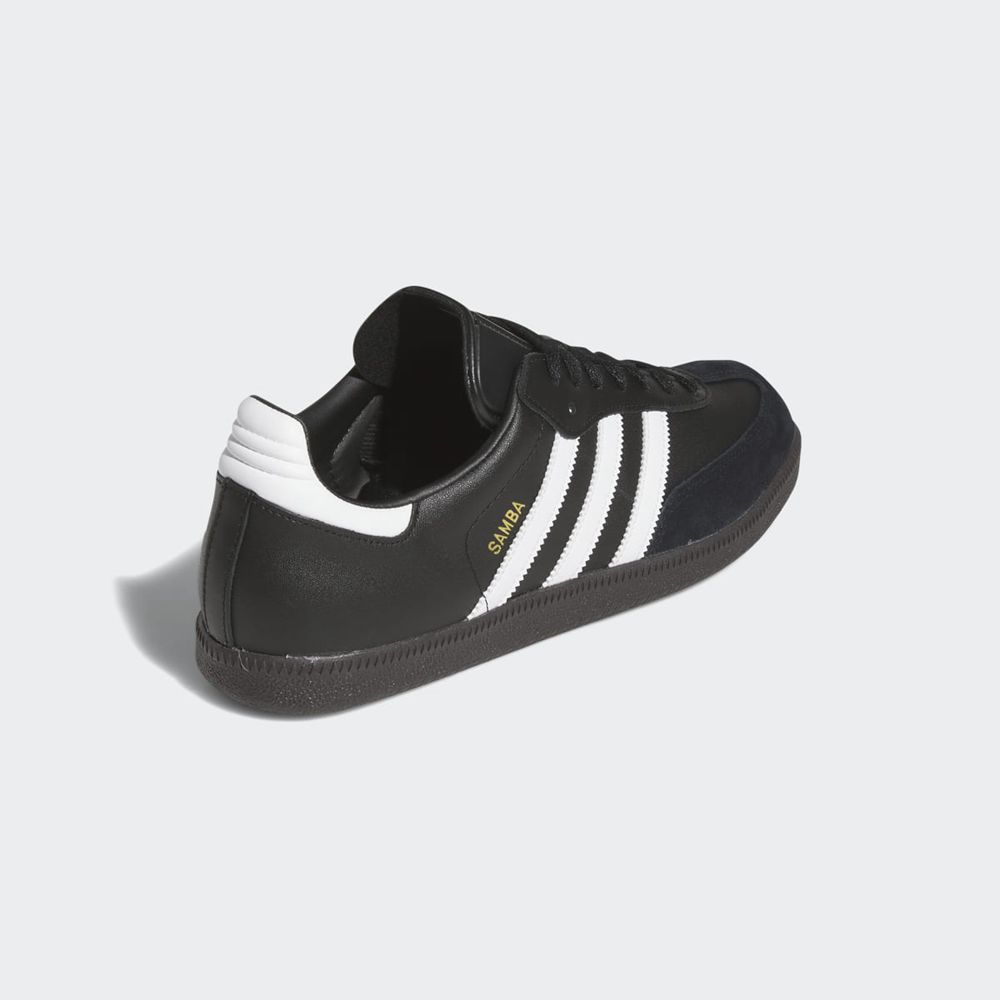 Basket Adidas Samba Leather Noir Blanche Homme | AAY-79671213