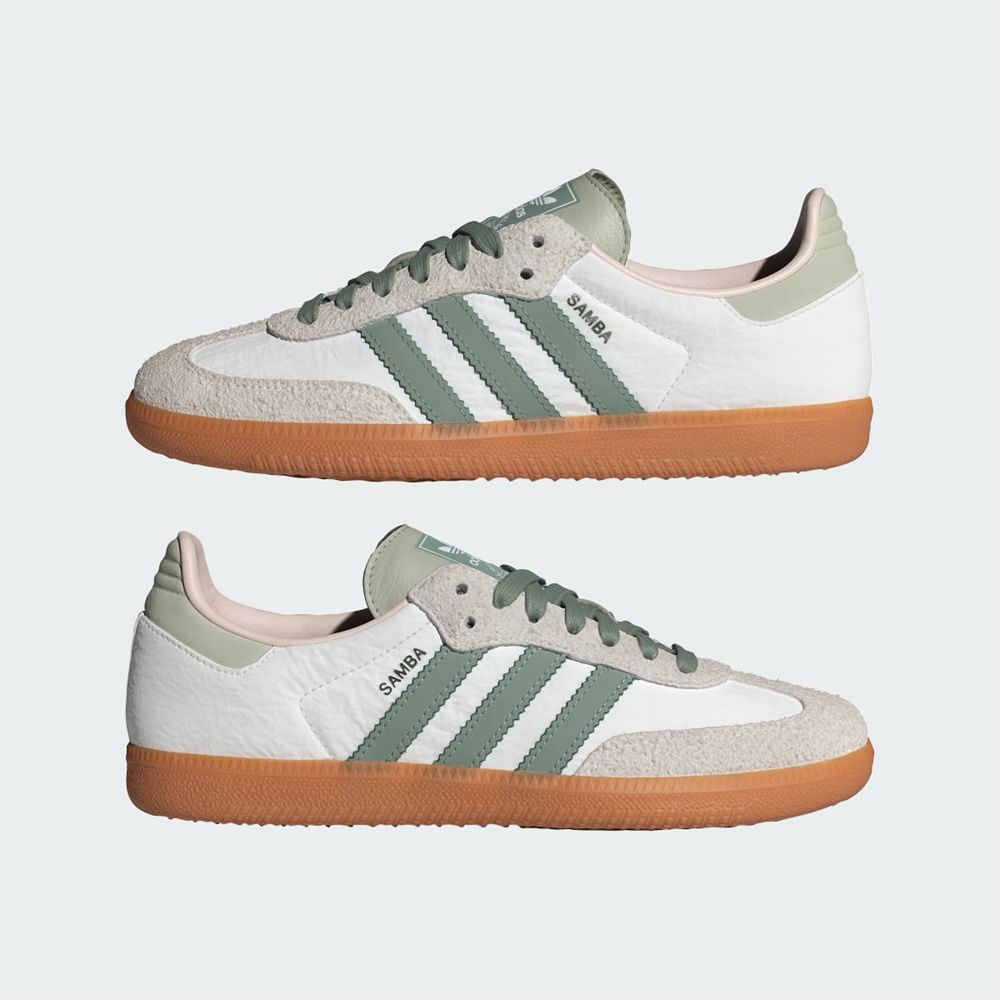 Basket Adidas Samba OG Blanche Vert Homme | VBH-73698006