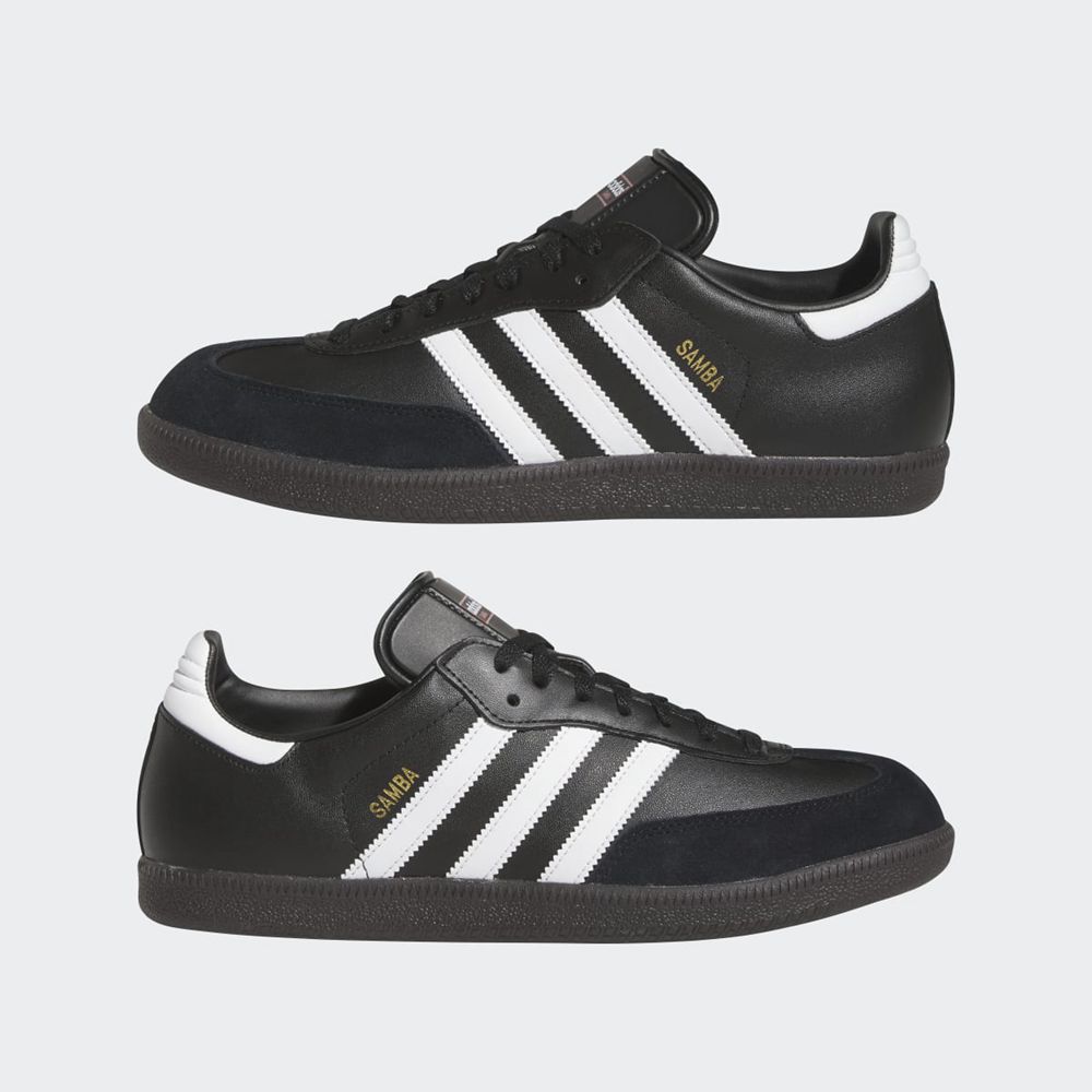 Basket Adidas Samba Leather Noir Blanche Homme | AAY-79671213