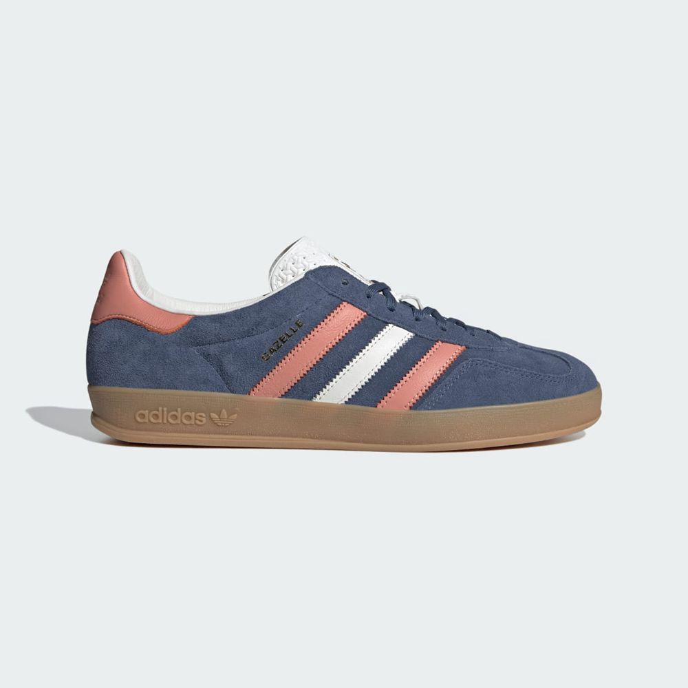 Basket Adidas Gazelle Indoor Bleu Marine Blanche Rose Homme | AIC-48374727