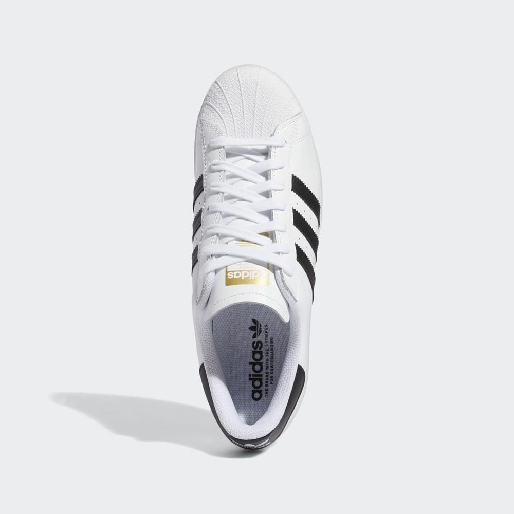 Basket Adidas Superstar ADV Blanche Noir Homme | YAF-98540786