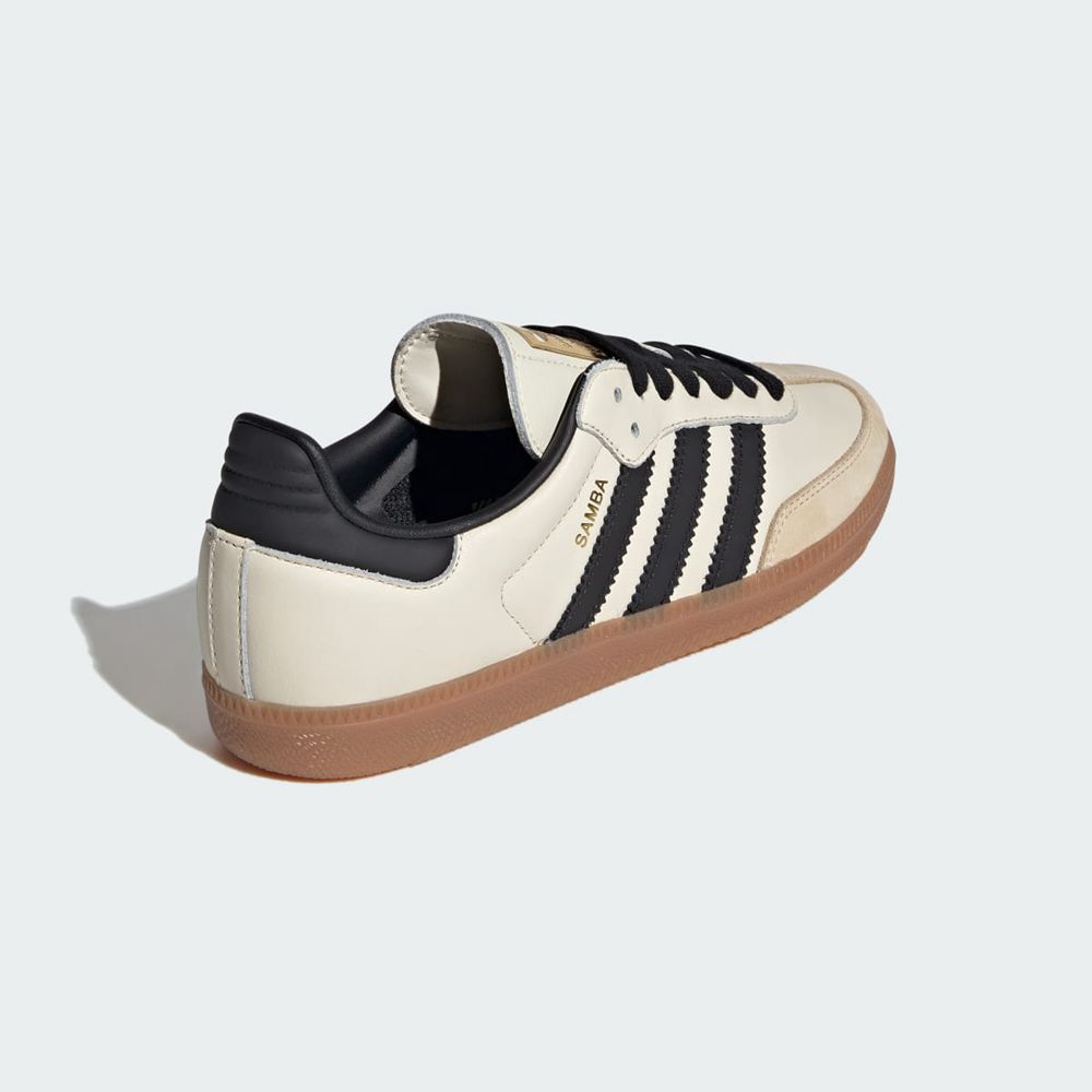 Basket Adidas Samba OG Blanche Noir Beige Homme | UUL-13176400