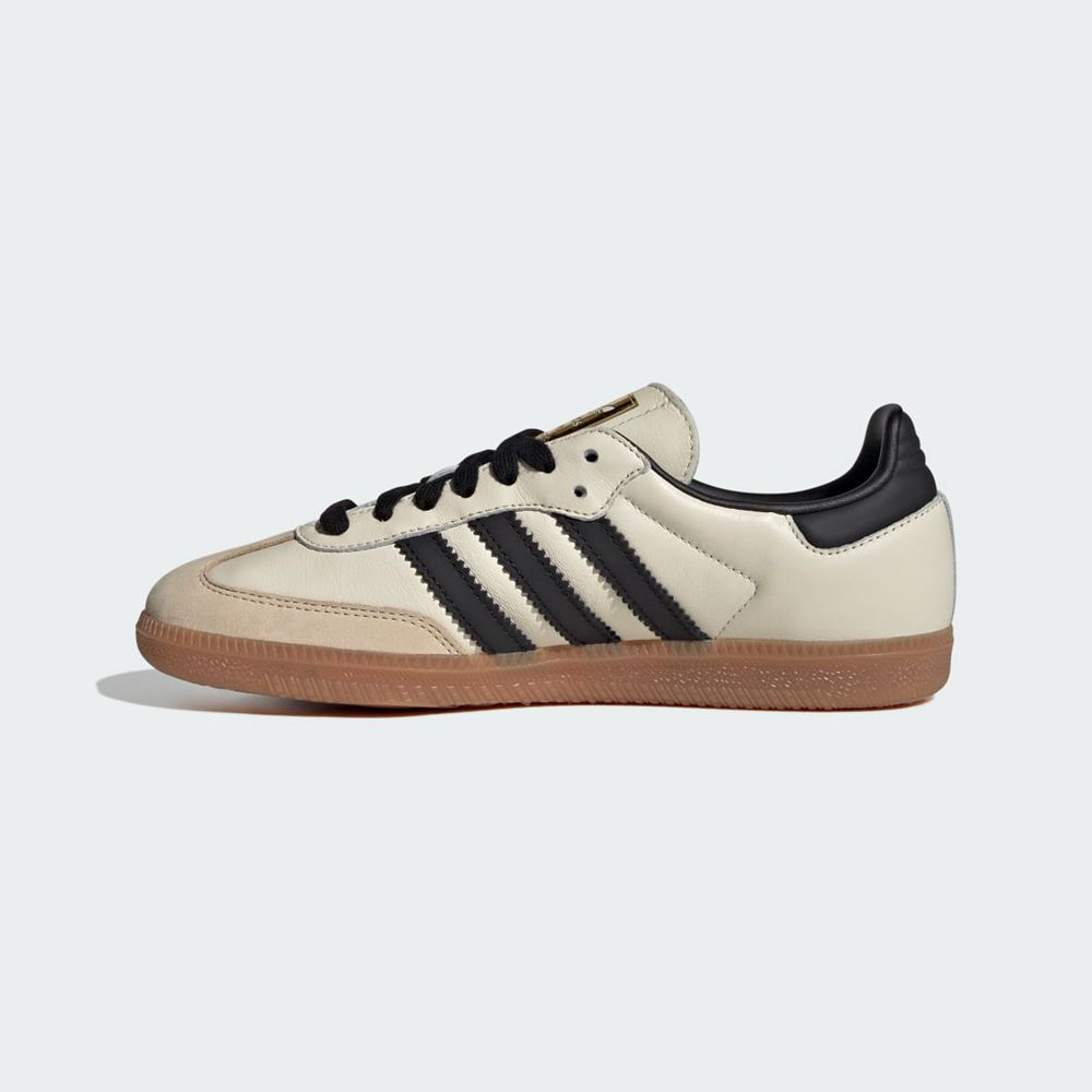 Basket Adidas Samba OG Blanche Noir Beige Homme | UUL-13176400