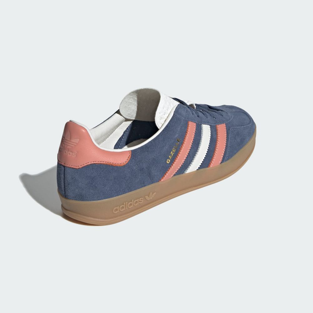 Basket Adidas Gazelle Indoor Bleu Marine Blanche Rose Homme | AIC-48374727