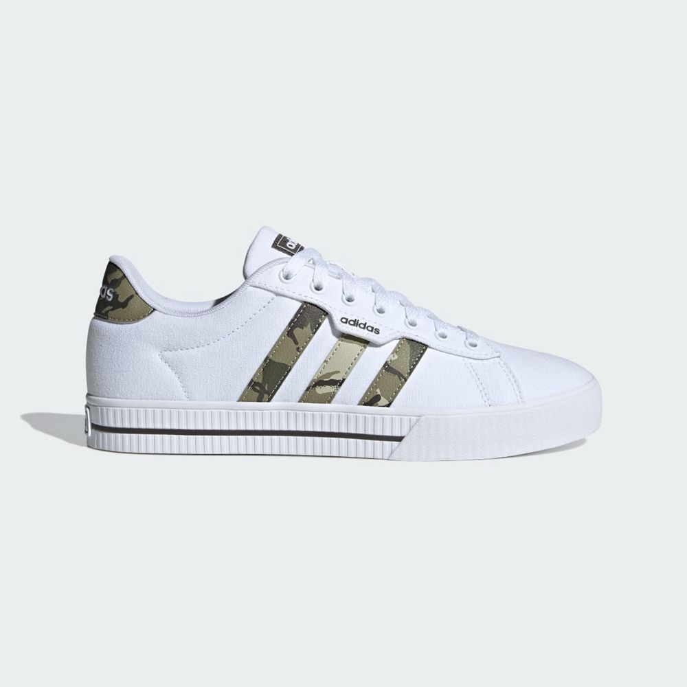 Basket Adidas Daily 3.0 Blanche Vert Olive Homme | WXN-77199538