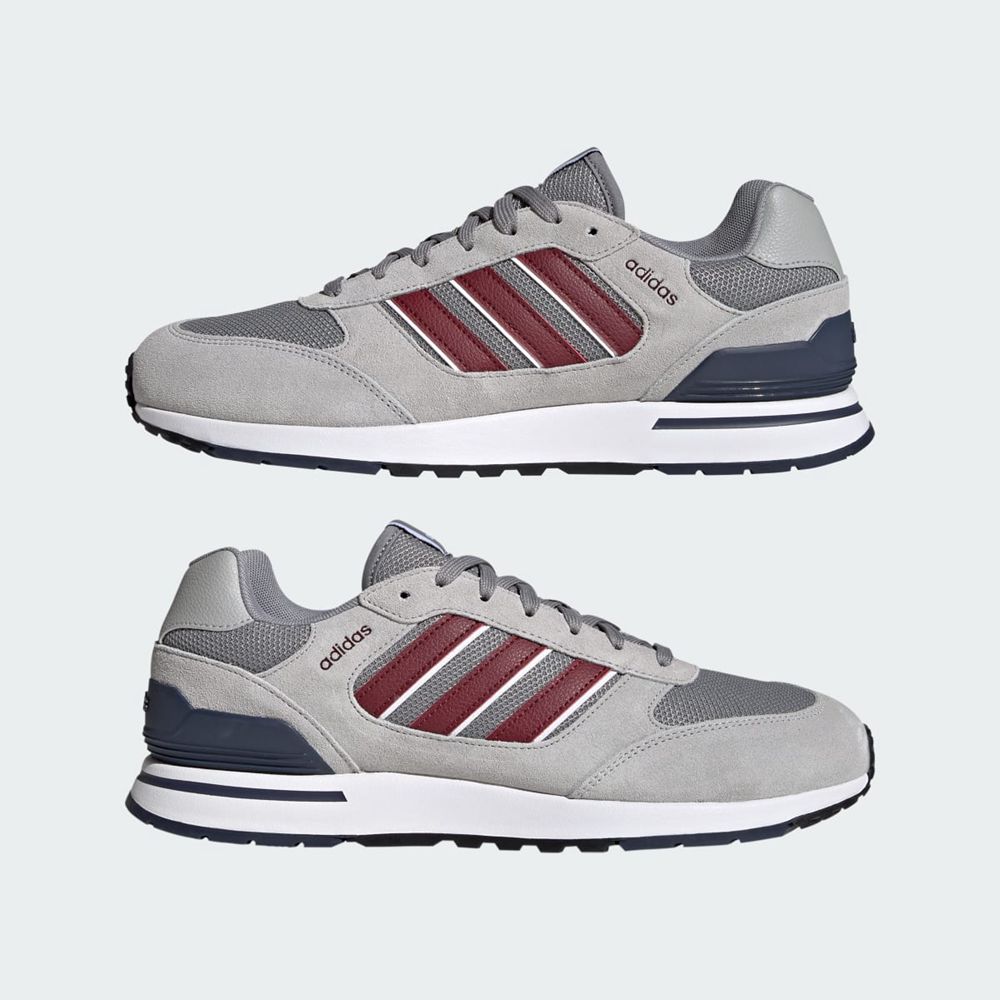 Basket Adidas Run 80s Grise Bordeaux Bleu Marine Homme | VFA-67728549