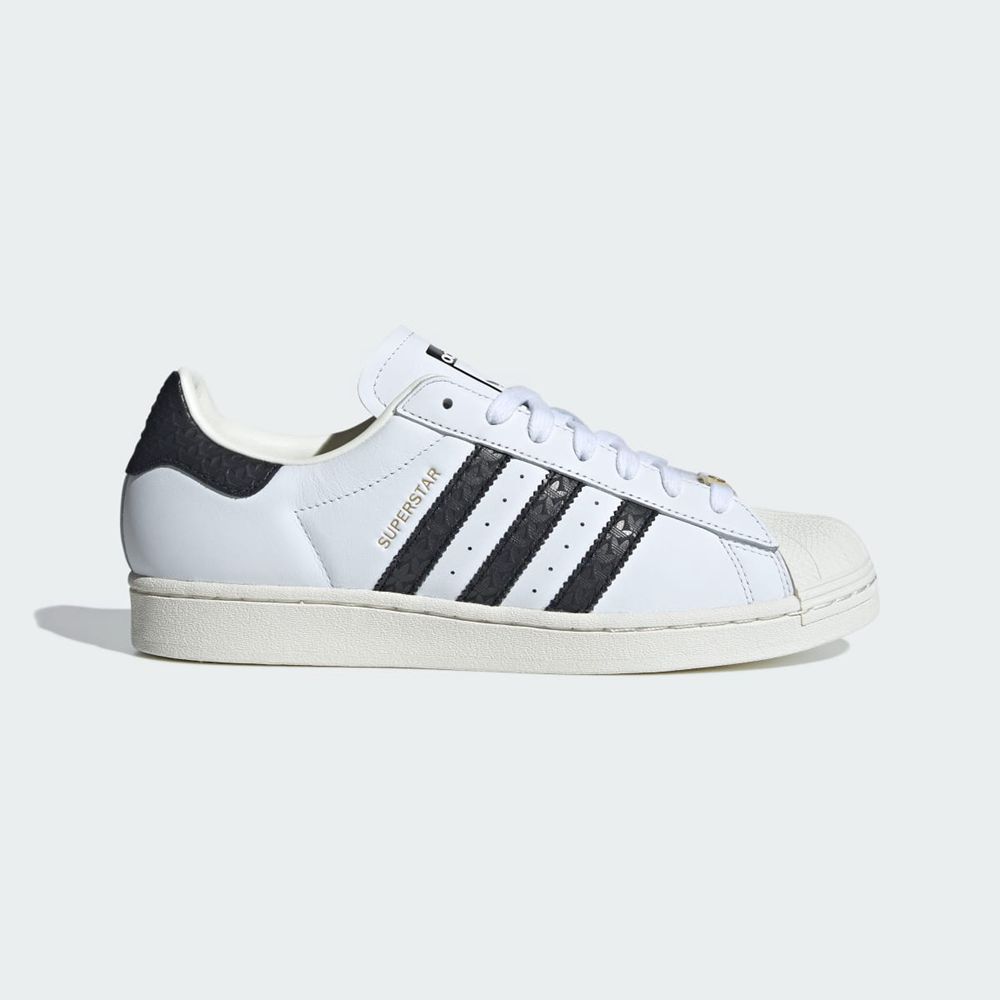 Basket Adidas Superstar Blanche Noir Doré Homme | IWM-35608698