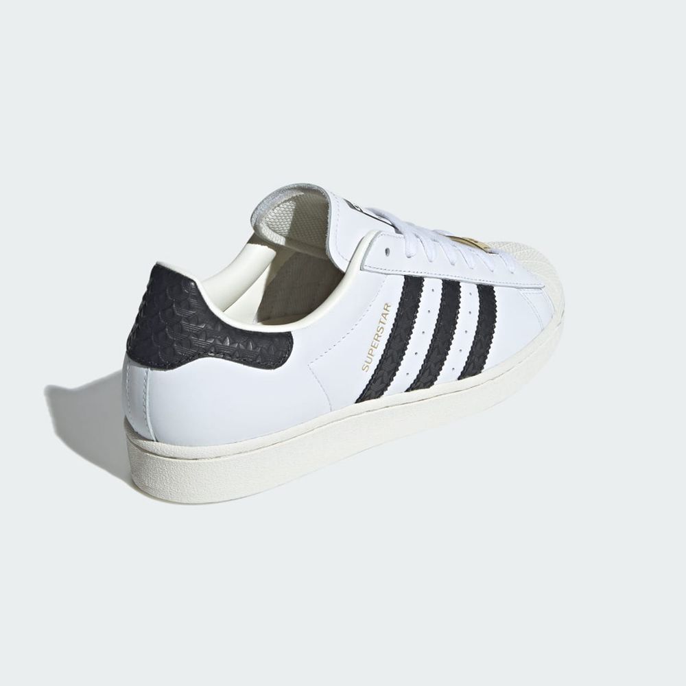 Basket Adidas Superstar Blanche Noir Doré Homme | IWM-35608698