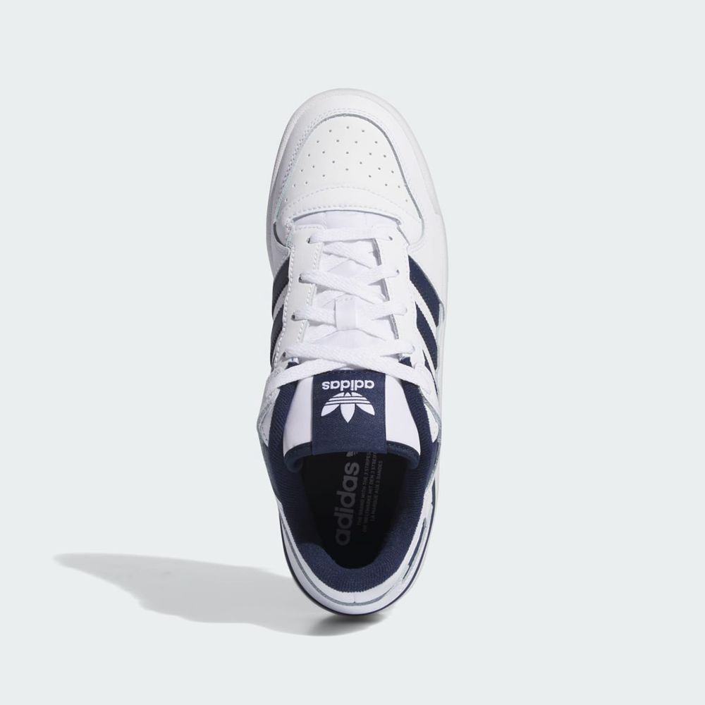 Basket Adidas Forum Low Blanche Bleu Marine Homme | QHW-14959765