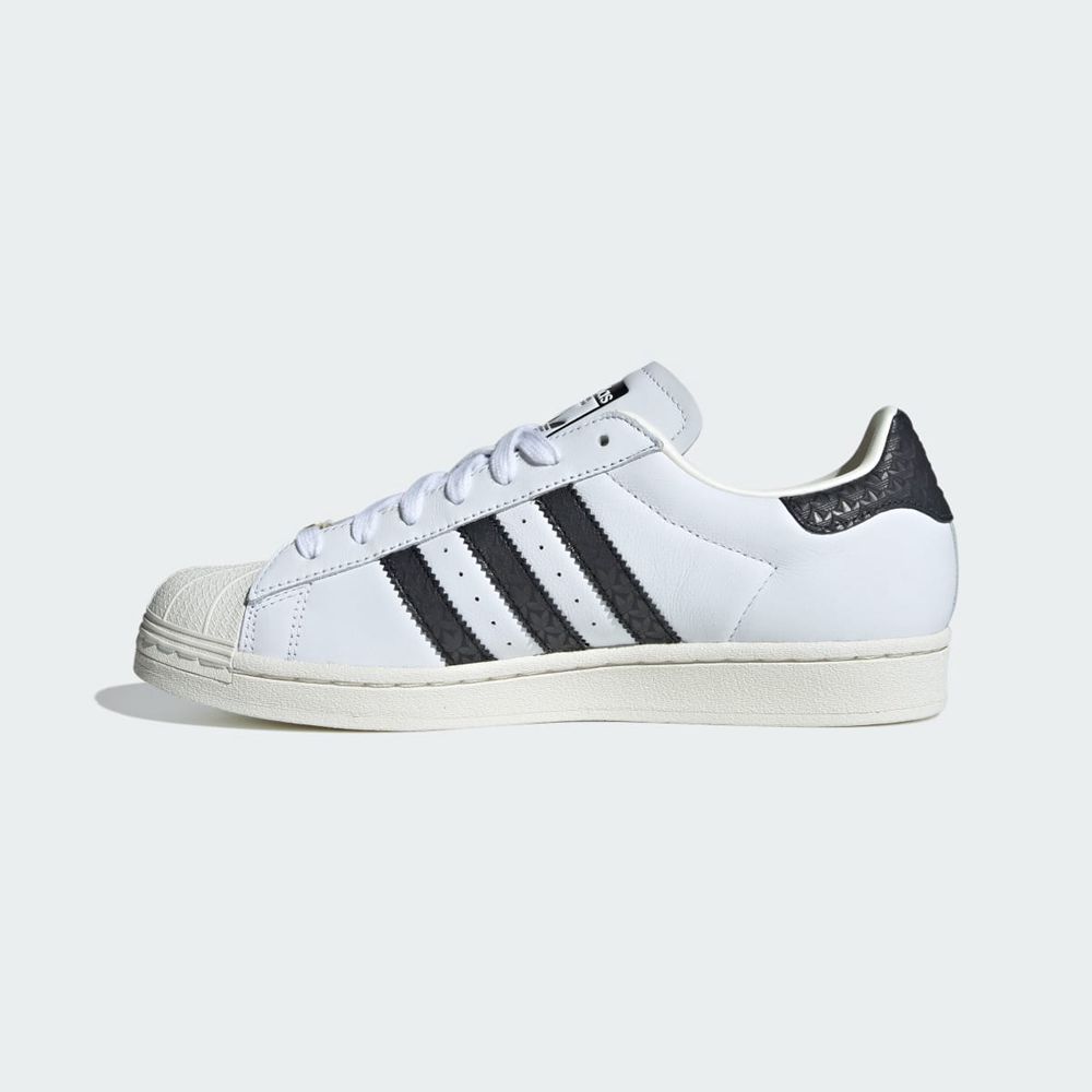 Basket Adidas Superstar Blanche Noir Doré Homme | IWM-35608698